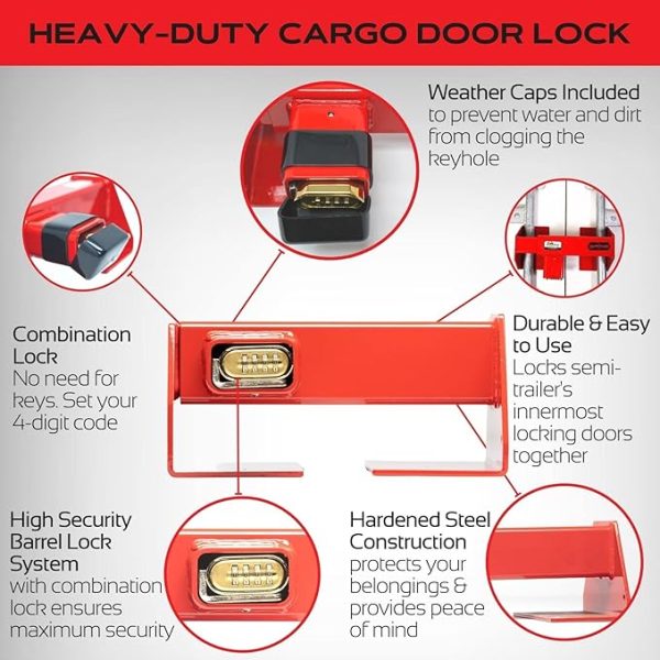 Equipment Lock Co. Heavy-Duty Cargo Door Lock, Combination EQ-LOCK HDCDL-C - Image 3