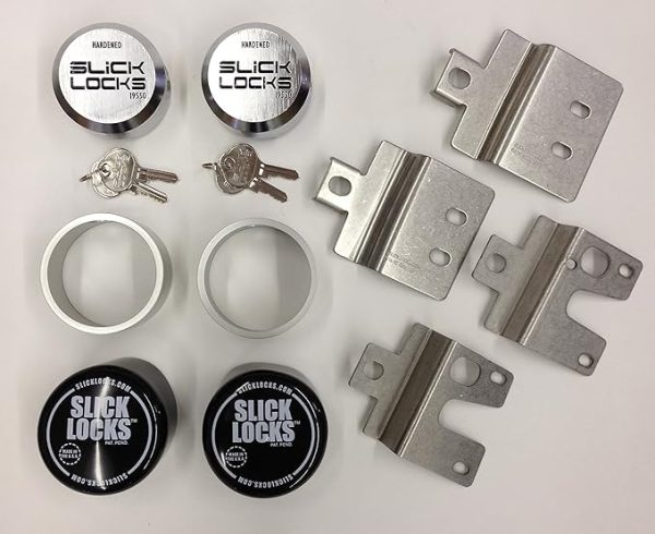 Slick Locks FD-FVK-1-TK Slick Locks Ford Swing Door Kit Complete with Spinners, Weather Covers & Locks